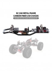 Metal RC Car Frame Carbon Fiber Chassis Beam With 540 Motor