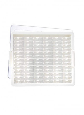 82-Piece Container Storage Tray Clear/White 2x12.5x10.5inch