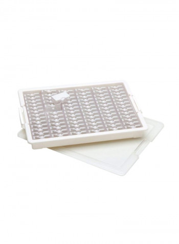 82-Piece Container Storage Tray Clear/White 2x12.5x10.5inch
