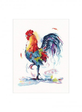 Counted Cross Stitch Kit White/Red/Blue