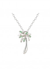 925 Sterling Silver Tsavorite Studded Pendant Necklace