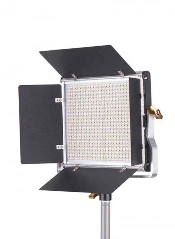 LED Photography Light With Barn Door 23.2x19.8cm Black/White