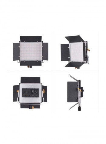LED Photography Light With Barn Door 23.2x19.8cm Black/White