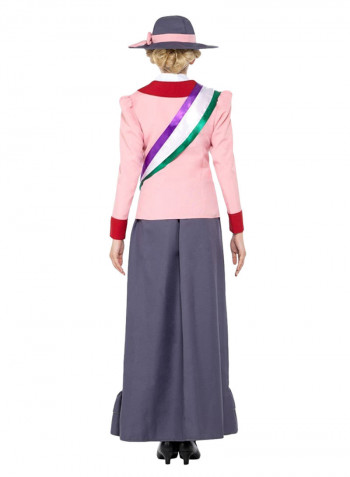 Deluxe Victorian Suffragette Costume With Sash And Hat L