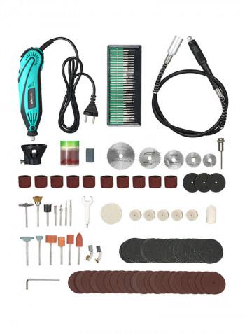 120-Piece Power tools Electric Mini Drill Rotary Grinder Polishing Set Multicolour 25.5x7x20centimeter