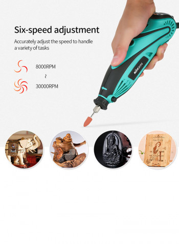 120-Piece Power tools Electric Mini Drill Rotary Grinder Polishing Set Multicolour 25.5x7x20centimeter