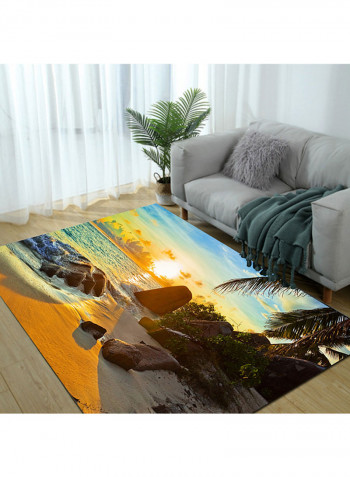 Creative 3D Landscape Printed Anti-Slip Supple Mat Multicolour 120(W)x160(L)centimeter