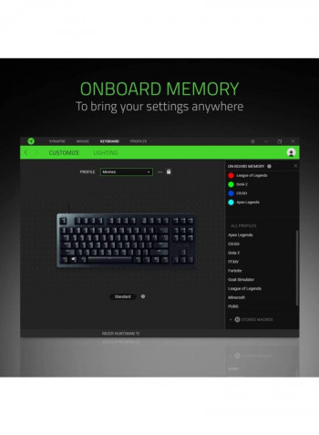 Huntsman Tournament Edition, Compact Gaming Keyboard with Linear Optical Switches, Doubleshot PBT Keycaps- Classic Black
