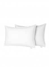 2-Piece Pillows Set Polyester White 91x51centimeter