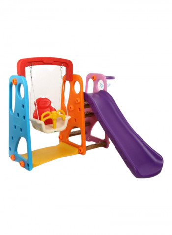 3-In-1 Swing And Slide Basketball Game 170centimeter