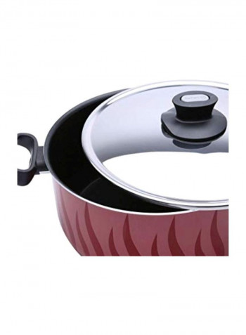 Tempo Casserole With Lid Red/Black 28centimeter
