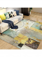 Vintage Style Color Block Rectangular Carpet Multicolour 120(W)x160(L)centimeter