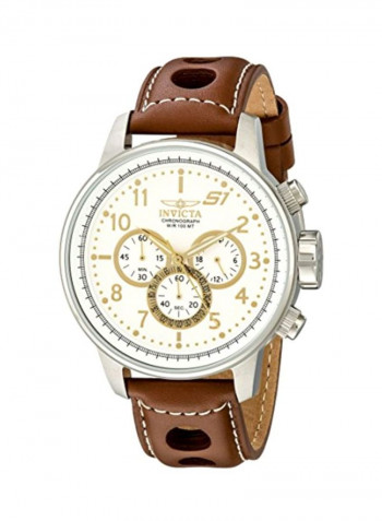 Men's Waterproof Leather Quartz  Watch  16010
