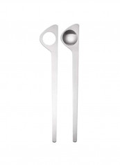 2-Piece Arne Jacobsen Salad Servers Silver 12.2inch