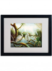 Three Herons Framed Wall Art Multicolour 16 x 20inch