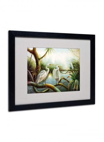Three Herons Framed Wall Art Multicolour 16 x 20inch