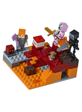 84-Piece Minecraft The Nether Fight Building Set 21139