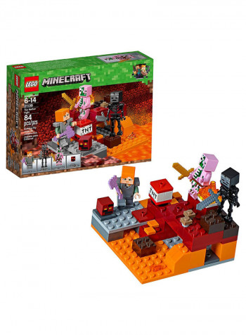 84-Piece Minecraft The Nether Fight Building Set 21139