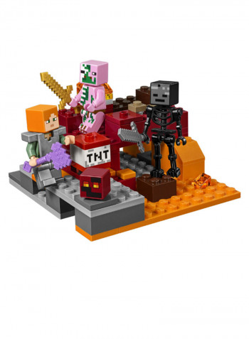 84-Piece Minecraft The Nether Fight Building Set 21139