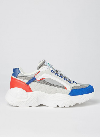 Colourblock Chunky Sneakers White/Ciment