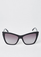 Women's Full Rim Acetate Modified Rectangle Sunglasses - Lens Size: 56 mm