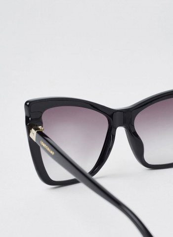 Women's Full Rim Acetate Modified Rectangle Sunglasses - Lens Size: 56 mm