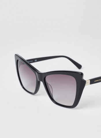 Women's Full Rim Acetate Modified Rectangle Sunglasses - Lens Size: 56 mm