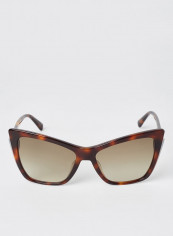 Women's Full Rim Acetate Modified Rectangle Sunglasses - Lens Size: 56 mm