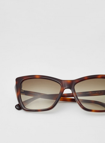 Women's Full Rim Acetate Modified Rectangle Sunglasses - Lens Size: 56 mm