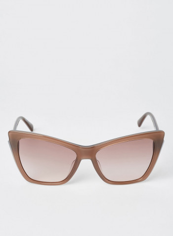 Women's Full Rim Acetate Modified Rectangle Sunglasses - Lens Size: 56 mm