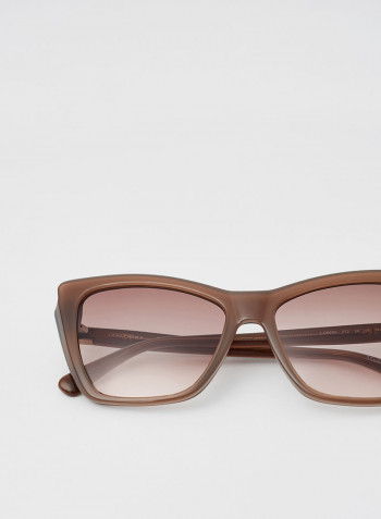 Women's Full Rim Acetate Modified Rectangle Sunglasses - Lens Size: 56 mm