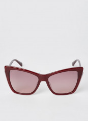 Women's Full Rim Acetate Modified Rectangle Sunglasses - Lens Size: 56 mm