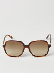 Women's Full Rim Acetate Modified Rectangle Sunglasses - Lens Size: 58 mm