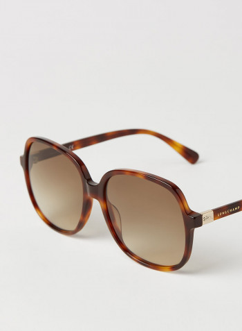 Women's Full Rim Acetate Modified Rectangle Sunglasses - Lens Size: 58 mm