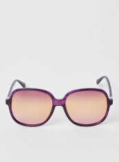 Women's Full Rim Acetate Modified Rectangle Sunglasses - Lens Size: 58 mm