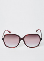 Women's Full Rim Acetate Modified Rectangle Sunglasses - Lens Size: 58 mm
