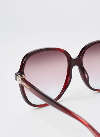 Women's Full Rim Acetate Modified Rectangle Sunglasses - Lens Size: 58 mm