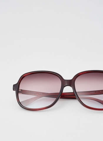 Women's Full Rim Acetate Modified Rectangle Sunglasses - Lens Size: 58 mm