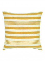 Wool Woven Decorative Cushion Orange/White 61x61centimeter