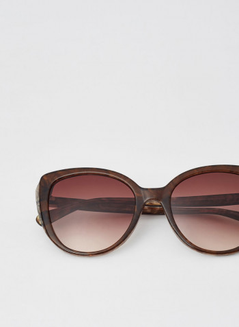 Women's Full Rim Acetate Butterfly Sunglasses - Lens Size: 54 mm