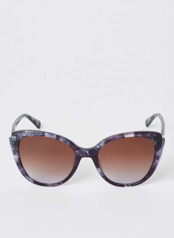 Women's Full Rim Acetate Butterfly Sunglasses - Lens Size: 54 mm