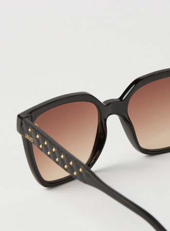 Women's Full Rim Injected Modified Rectangle Sunglasses - Lens Size: 54 mm