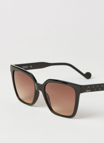 Women's Full Rim Injected Modified Rectangle Sunglasses - Lens Size: 54 mm