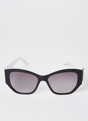 Women's Full Rim Acetate Modified Rectangle Sunglasses - Lens Size: 54 mm
