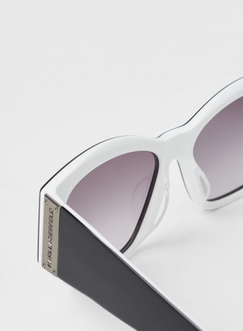 Women's Full Rim Acetate Modified Rectangle Sunglasses - Lens Size: 54 mm