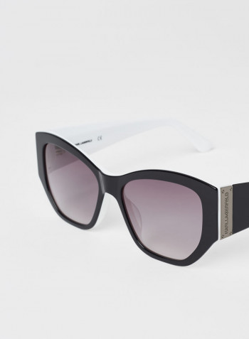 Women's Full Rim Acetate Modified Rectangle Sunglasses - Lens Size: 54 mm