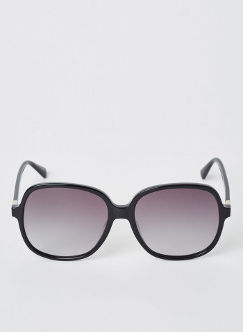 Women's Full Rim Acetate Modified Rectangle Sunglasses - Lens Size: 58 mm