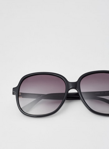 Women's Full Rim Acetate Modified Rectangle Sunglasses - Lens Size: 58 mm
