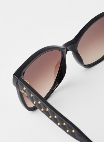 Women's Full Rim Injected Butterfly Sunglasses - Lens Size: 55 mm