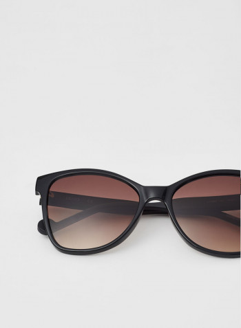 Women's Full Rim Injected Butterfly Sunglasses - Lens Size: 55 mm